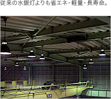 従来の水銀灯よりも省エネ・軽量・長寿命。